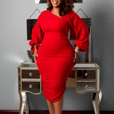 LONG SLEEVED FASHIONABLE AND ELEGANT TUNIC DRESS_CWDMD3666