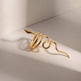 18K PLATING GOLD NON FADING SNAKE SHAPED RINGS_CWAJE1230