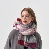 Wool Blend Plaid Tassel Winter Scarf For Women_Cwasc2367