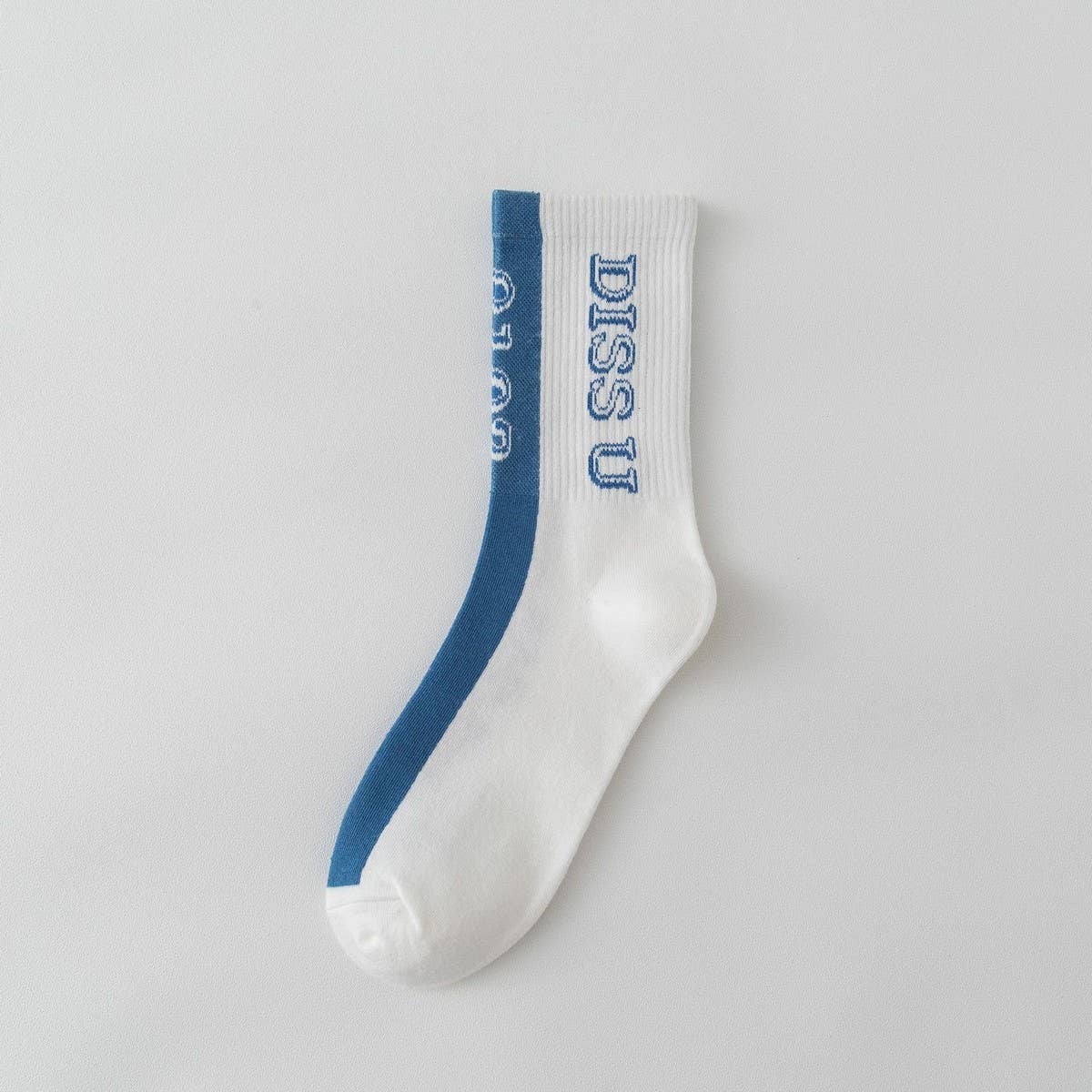 COTTON BREATHABLE LETTER SPORTS MID CALF SOCKS_CWMS1417