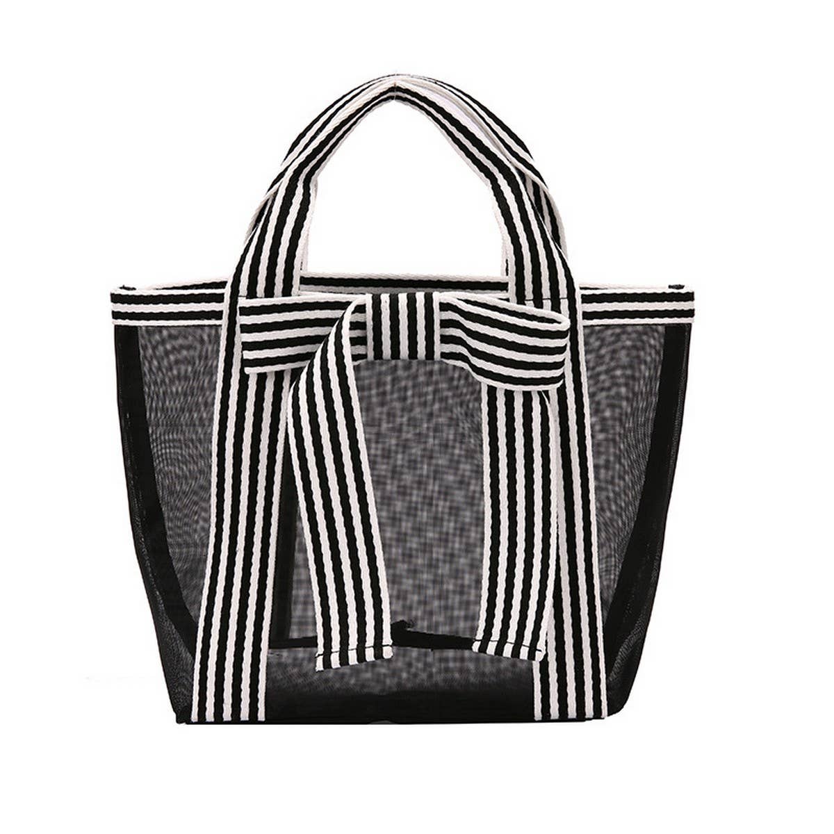 PORTABLE BOW LARGE CAPACITY MESH COSMETIC BAG_CWAB4456