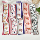 2024 New Style Bow Floral Striped Scarf_Cwasc0711