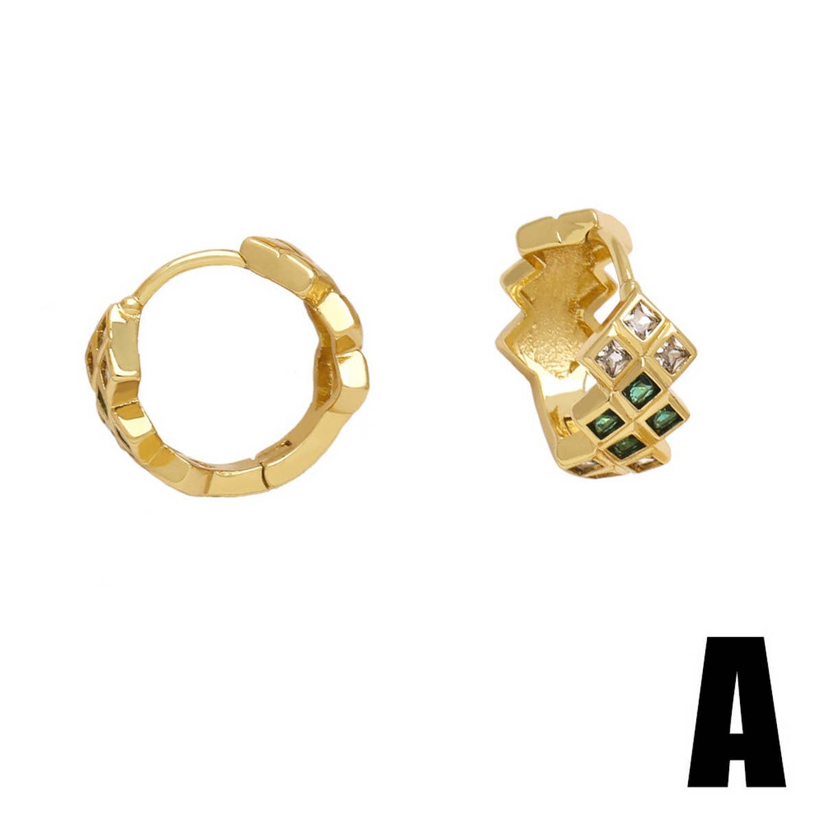 FASHIONABLE AND MINIMALIST GOLD PLATED EARRINGS_CWAJE1024