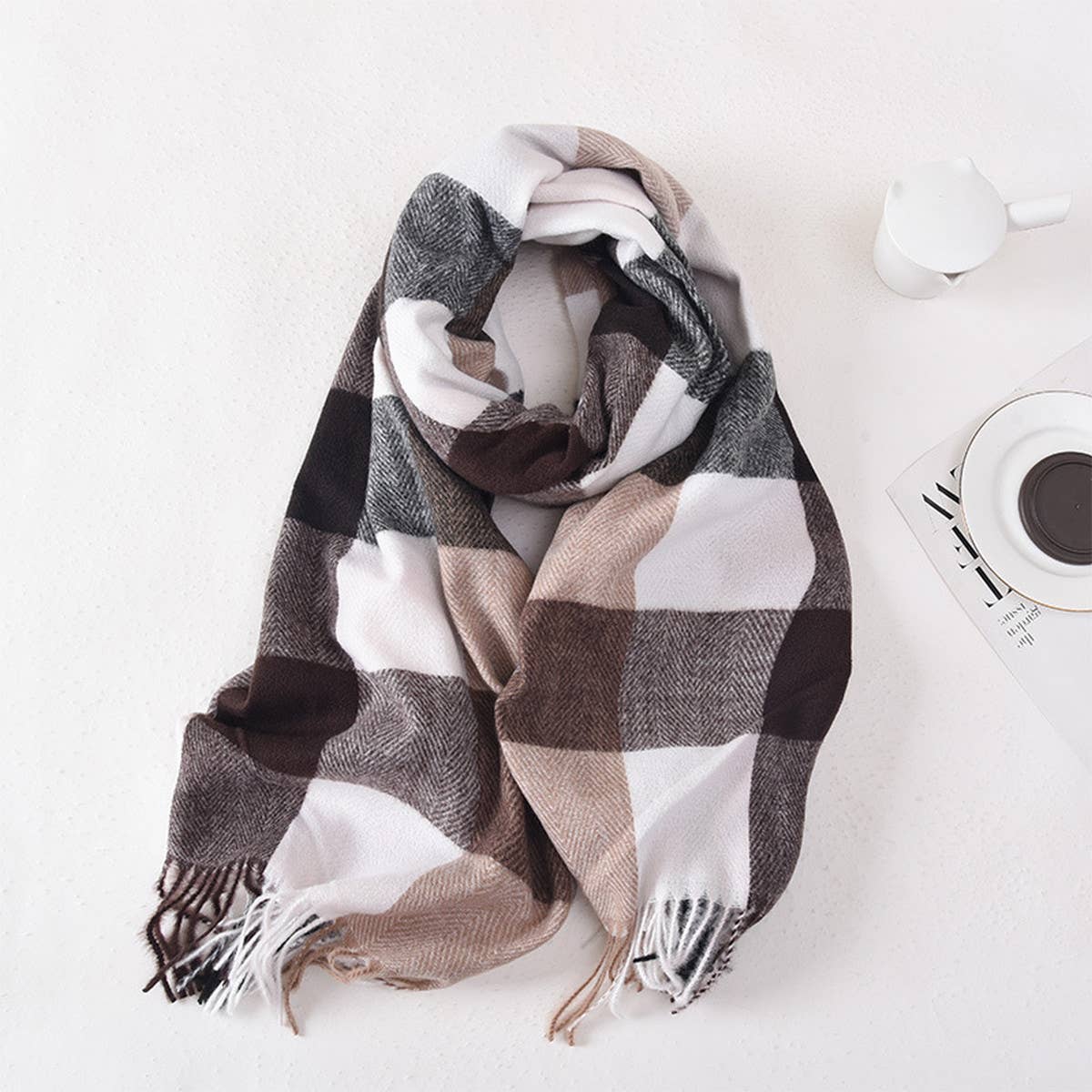 Plaid Winter Scarf Cute Unisex Wrap_Cwasc0400