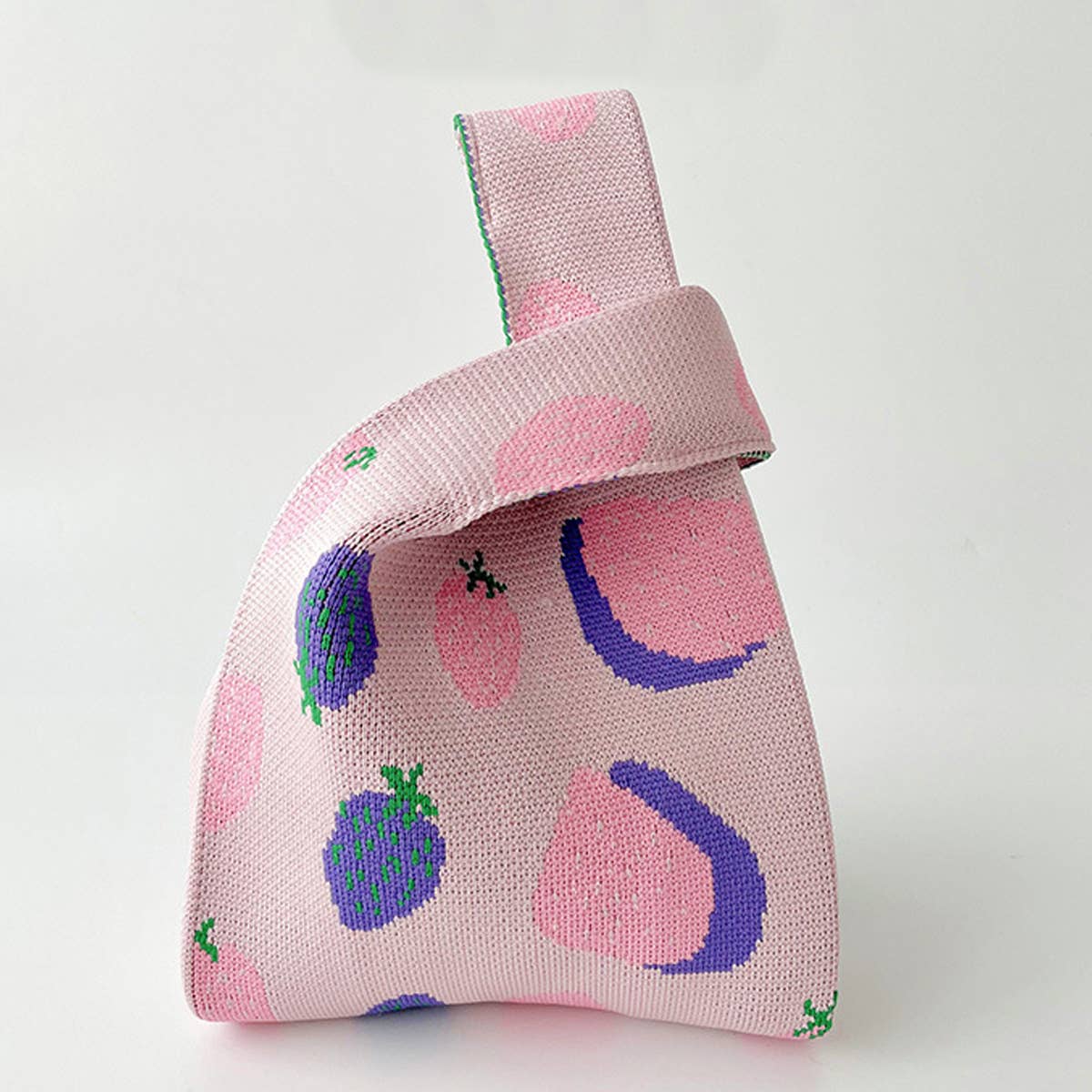 Women Strawberry Knitted Shoulder Handbag_Cwab1498