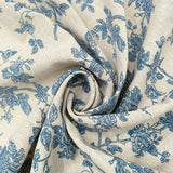 Vintage Blue Rose Print Tablecloth_Cwmm0958