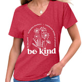 Women Summer T-Shirt Elegan V-Neck Style_Cwtts1542