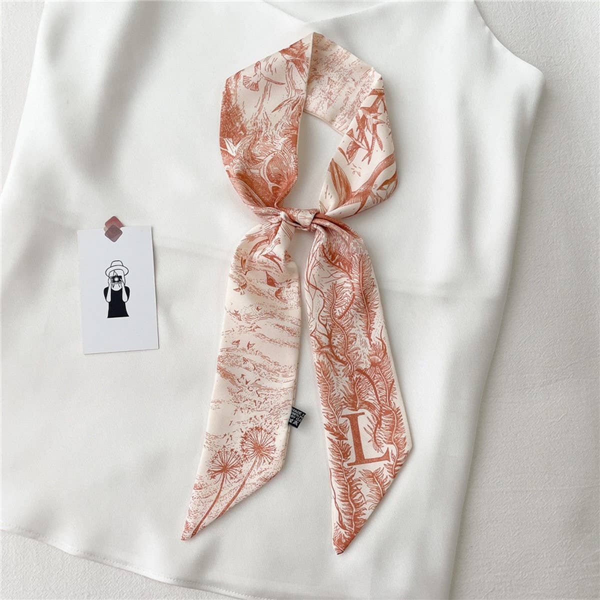 LETTER CREATIVE DOUBLE LAYER HAIRBAND HEAD SCARF_CWASC1525