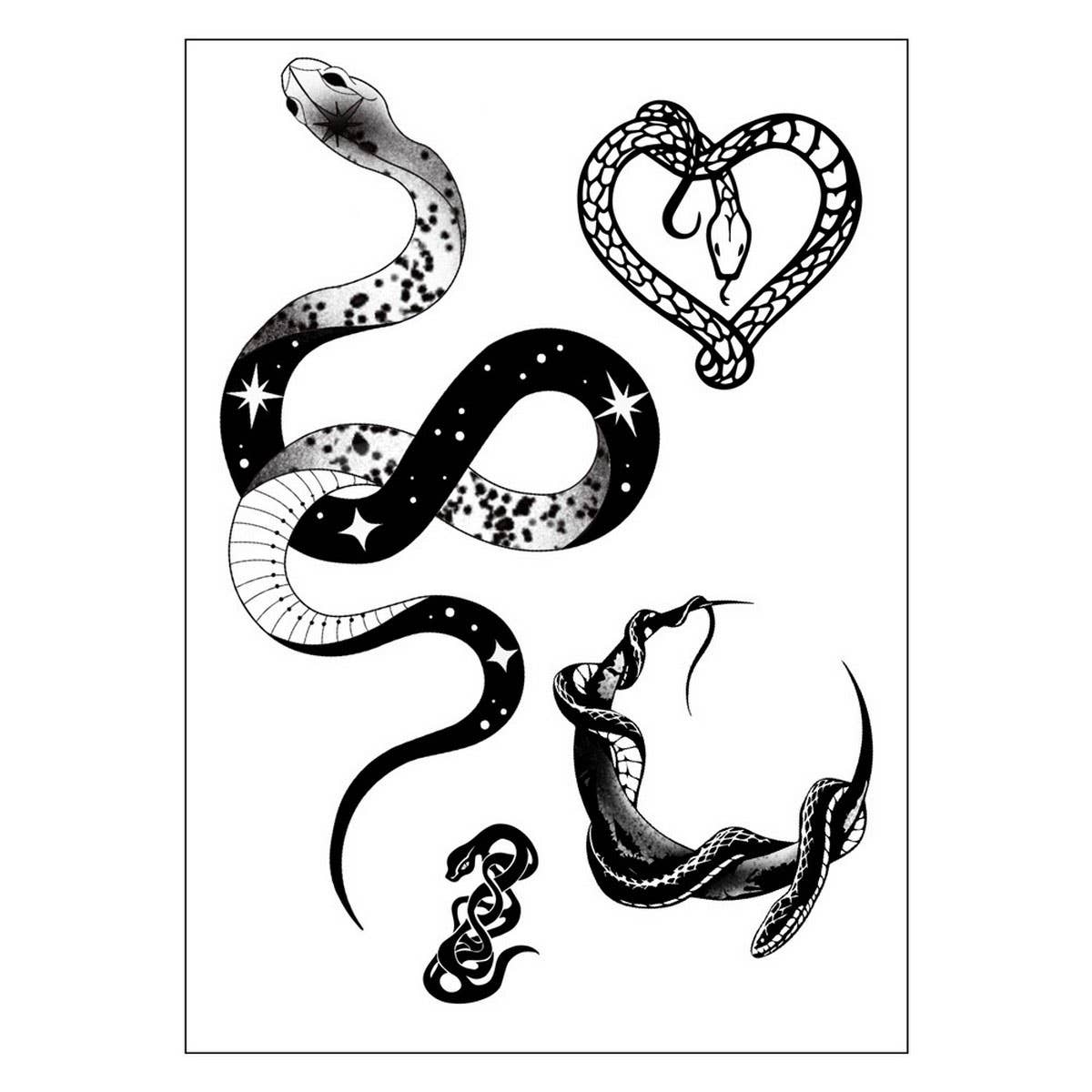 DARK TRIBAL SNAKE TATTOO BLACK MAMBA ARM STICKER_CWMM8374