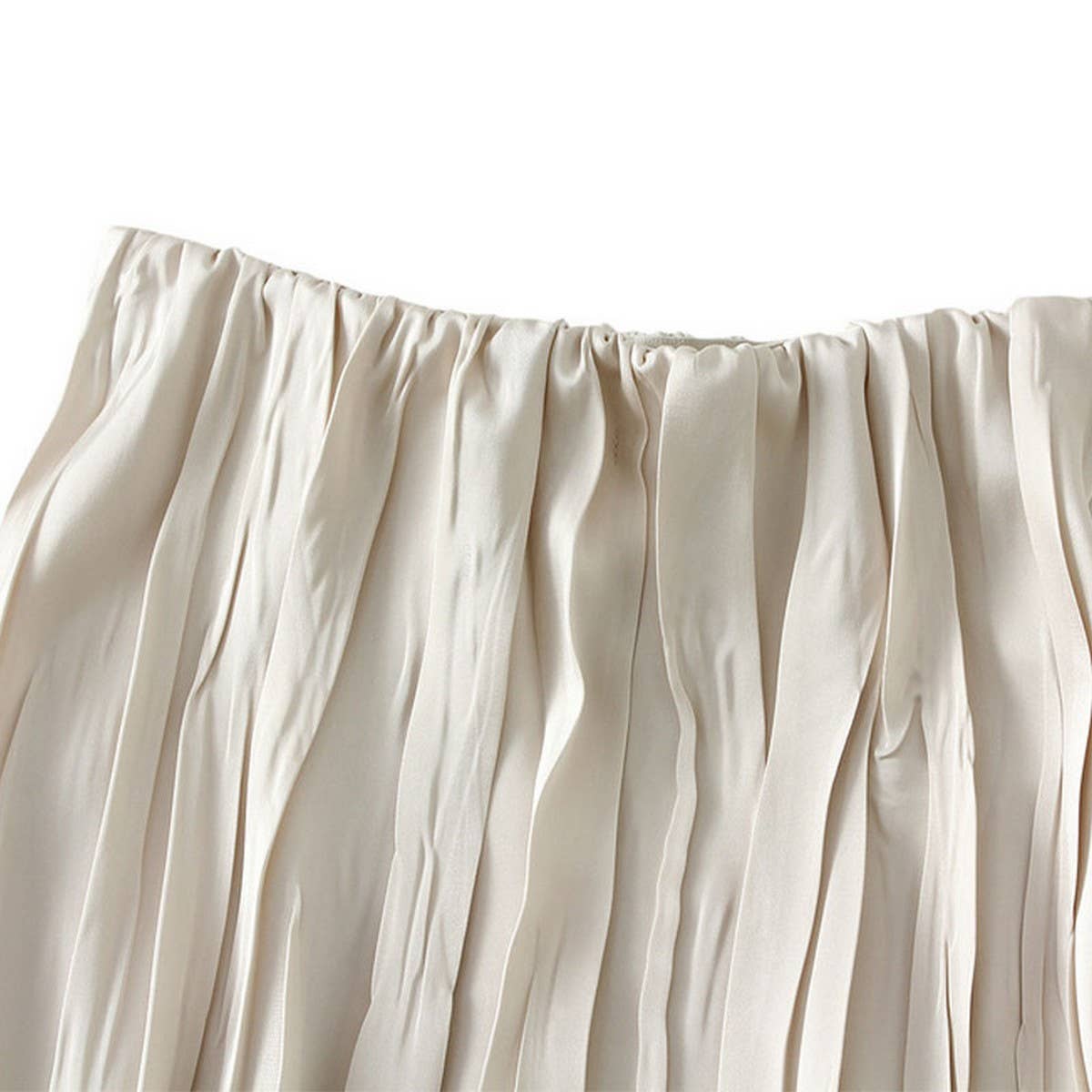FLOWING PLEATED A LINE SKIRT WITH WIDE SWING_CWBMS0299