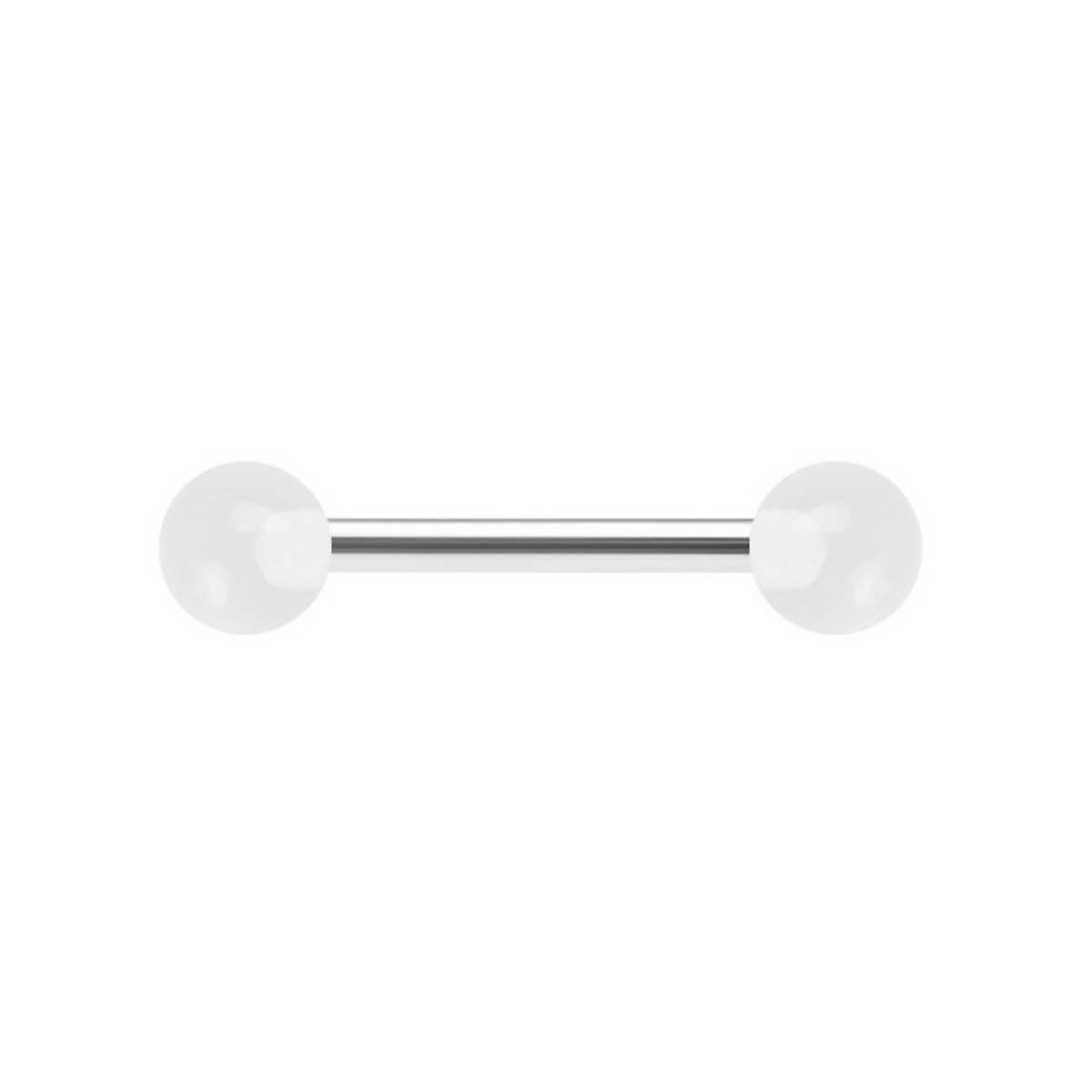 STAINLESS STEEL LUMINOUS ACRYLIC BALL TONGUE STUD_CWMM9597