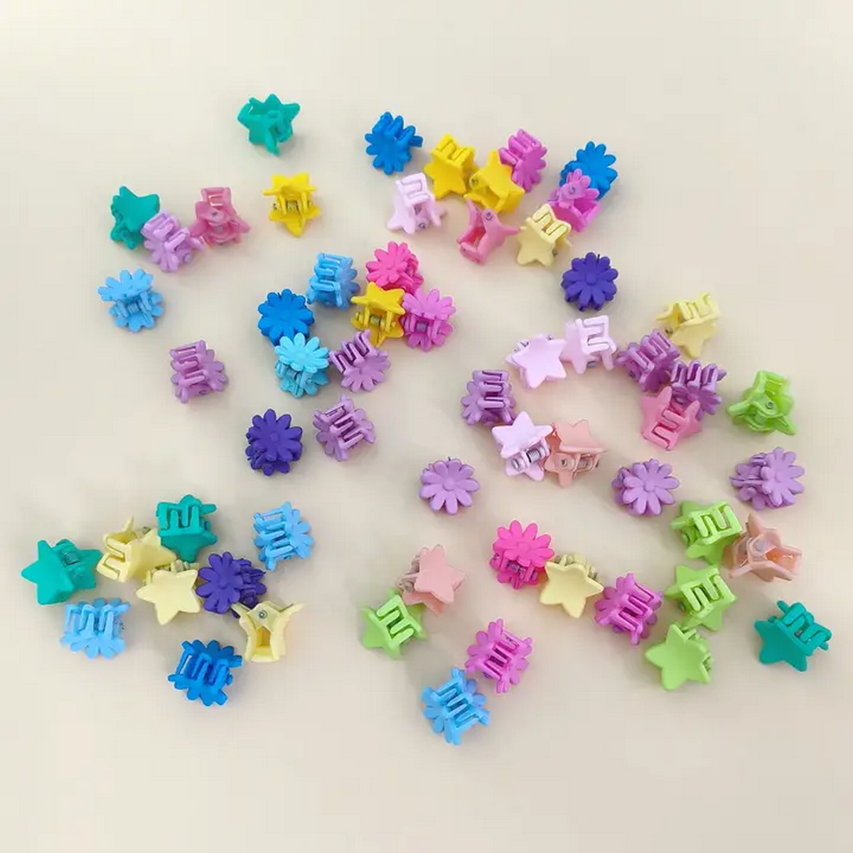 10PCS MINI HAIR CLAW SET CANDY COLOR CUTE CLIPS_CWAHA0716