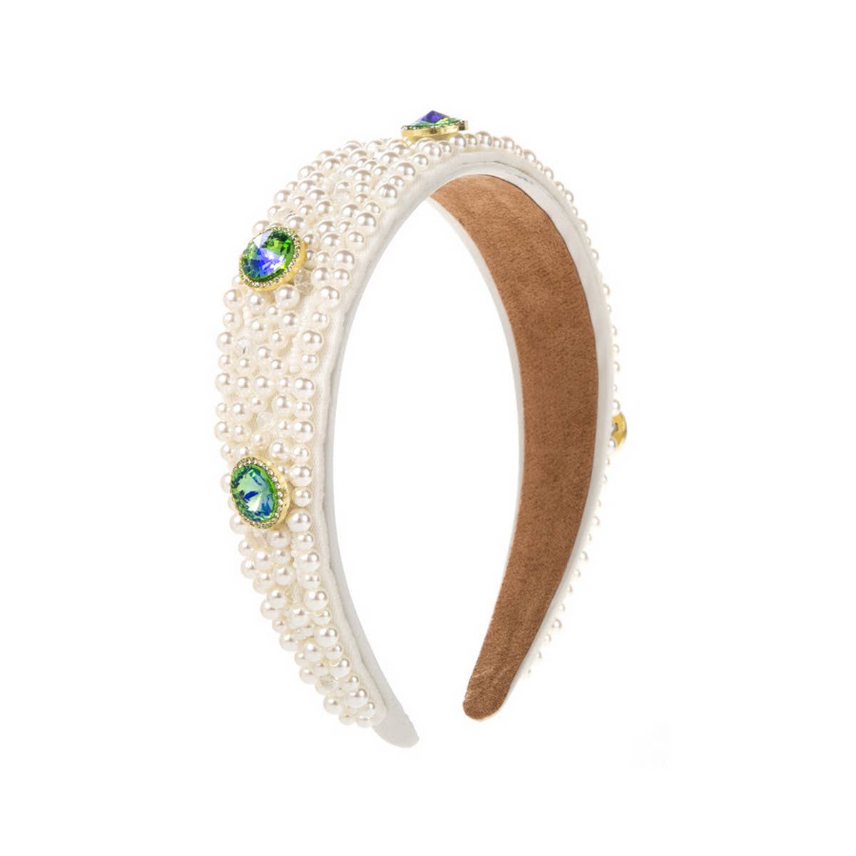 FASHION WIDE BRIMMED RHINESTONE PEARL HEADBAND_CWAHA2131