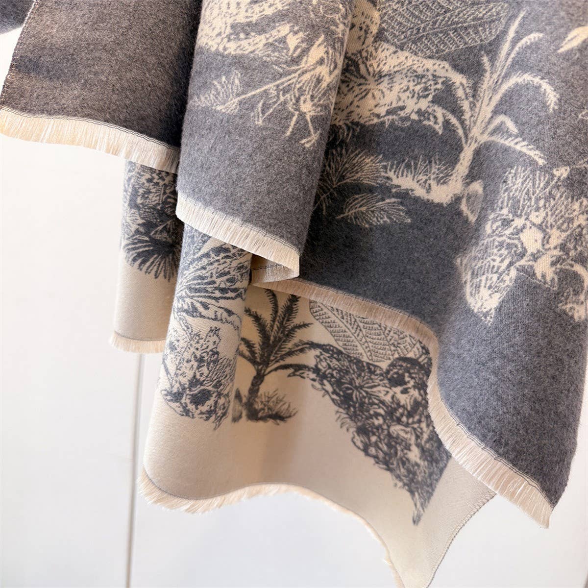 French Vintage Soft Warm Faux Cashmere Scarf_Cwasc03451