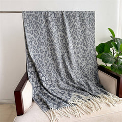 STYLISH LEOPARD TASSEL SCARF WOMEN S WINTER_CWASC2758