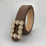 Women Fashion Diamond Buckle Joker Wide Belt_Cwabe0122