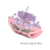 ELEGANT RHINESTONE LOTUS FLOWER HAIR CLAW CASUAL_CWAHA2203