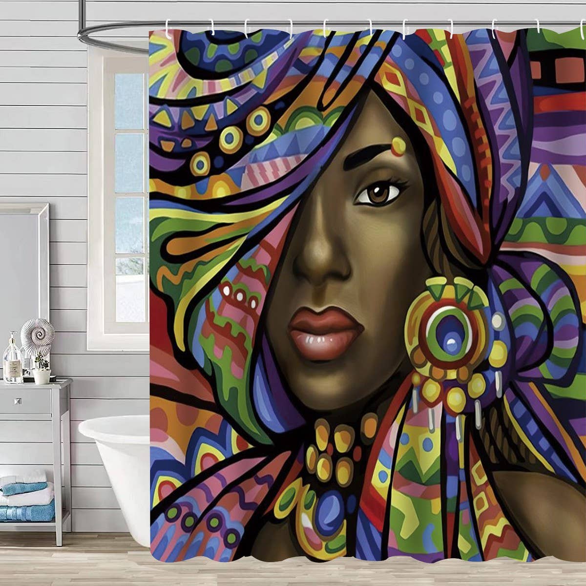 DIGITAL PRINTING BATHROOM SHOWER CURTAIN_CWMM1788