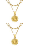 DOUBLE CHAIN INITIALS PENDANT NECKLACE_CWAJE106_B20621