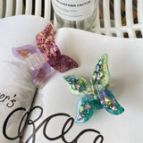 3D BUTTERFLY HAIR CLAW RHINESTONE FLORAL ACETATE _CWASC1583