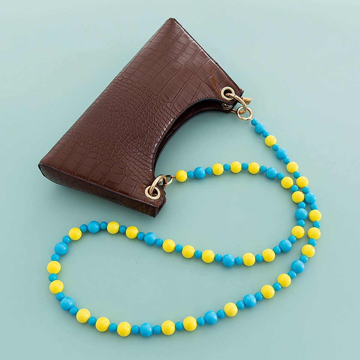 47 24MACARON COLOR ROUND BEAD BAG CHAIN_CWMM5107