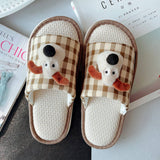 NEW CUTE PANDA LINEN SLIPPERS FOR WOMEN AT HOME_CWMM2957