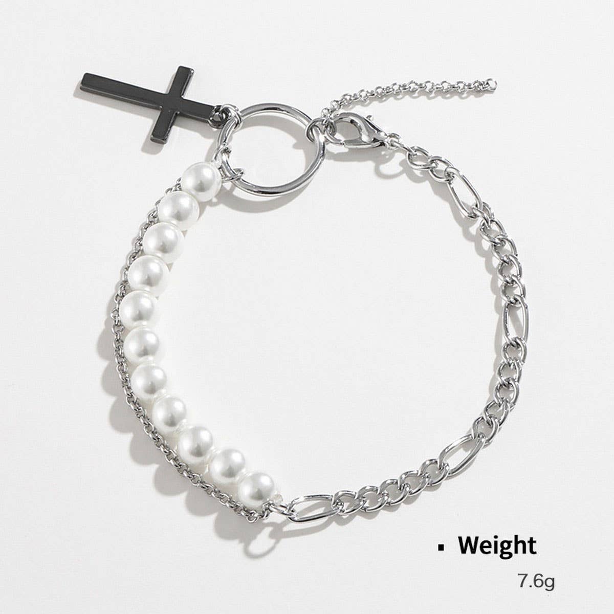 NEW CROSS PENDANT FASHION CHAIN PEARL EARRING SET_CWAJE2908