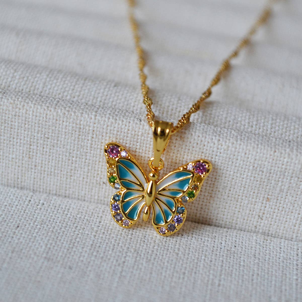 SWEET COLORFUL ZIRCON BEADED BRACELET NECKLACE_CWAJE2135