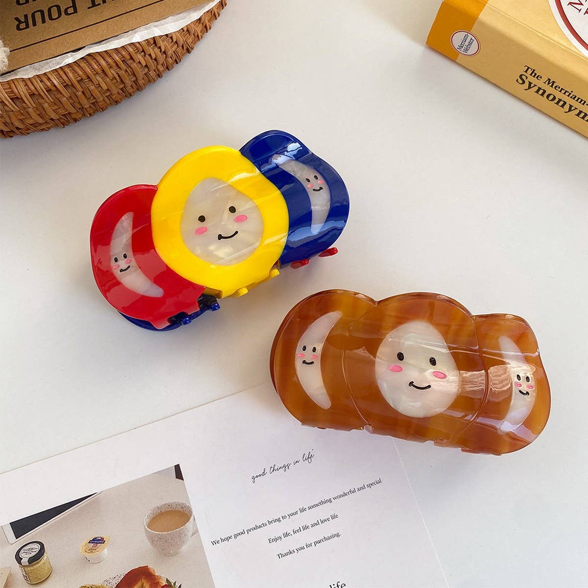 BOLD COLORBLOCK CLAW CLIP LARGE EDGY STYLE_CWAHA6009