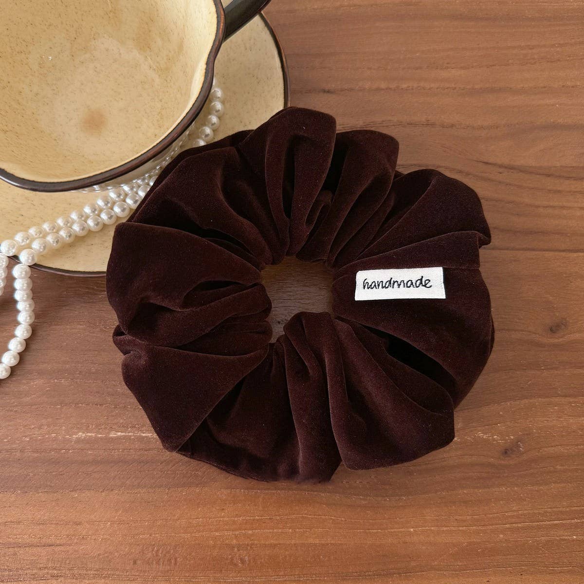 Velvet Scrunchie Retro Ponytail Hair Tie_Cwaha08125