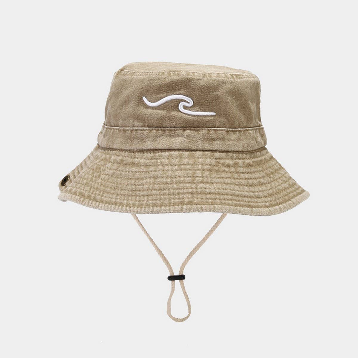 Vintage Embroidered Wave Fisherman Hat_Cwah3792