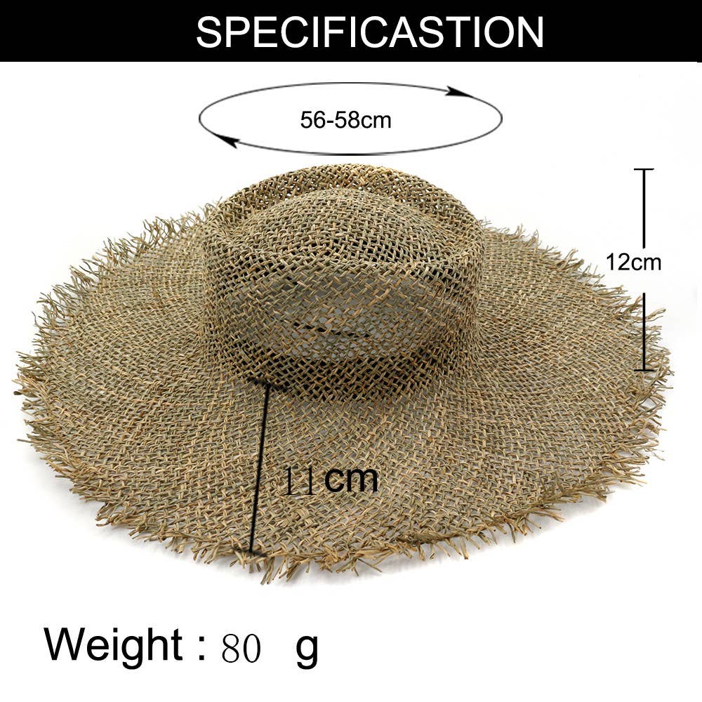 BEACH SUMMER CASUAL FARMER STRAW HAT_CWAH037 B20223
