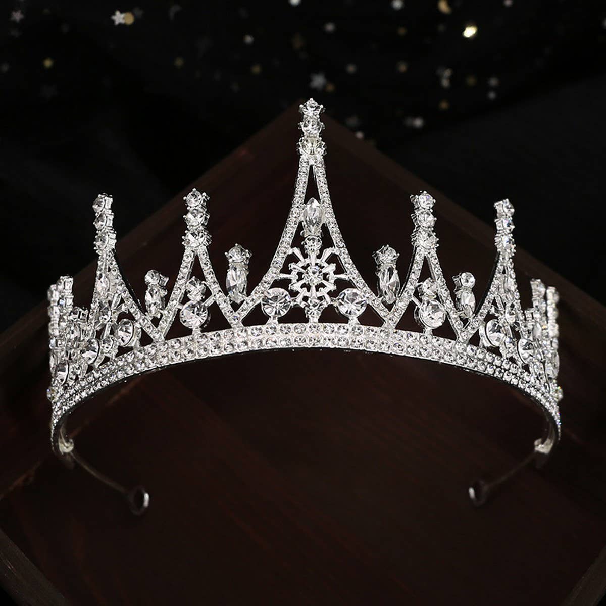 QUEENS HEADBAND CROWN WEDDING CRYSTAL TIARA_CWMM2024