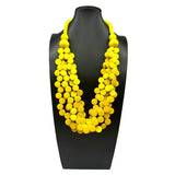 COLORFUL WOODEN BEADS MULTI LAYERED BEADED NECKLACE_CWMM4973