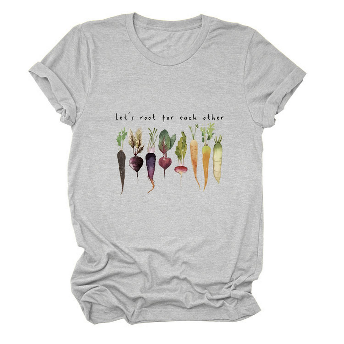 Womens Crew Neck Tee With Posi Ve Quote_Cwtts1478