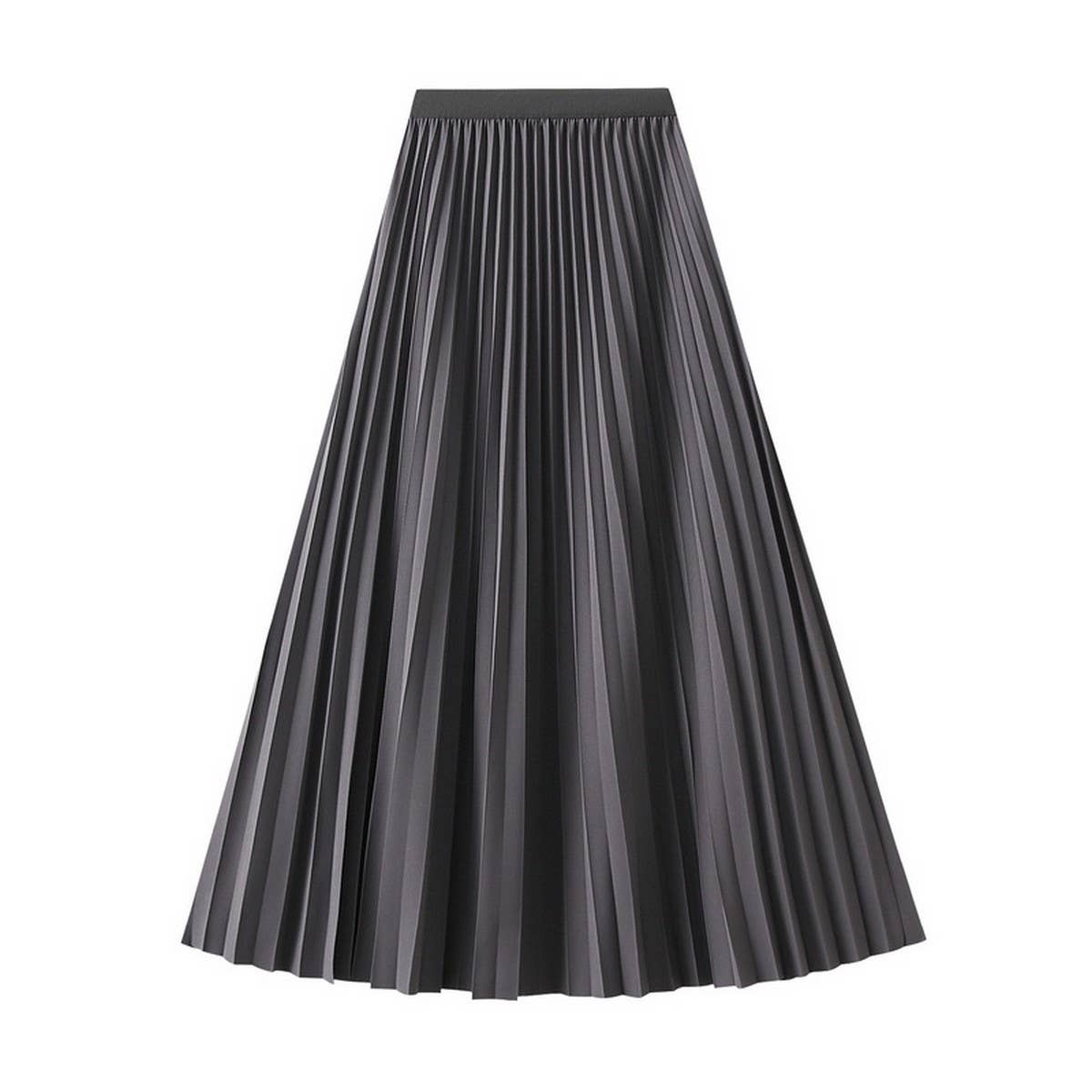 ACCORDION SKIRT LONG HIGH WAISTA LINE PLEATEDSKIRT_CWBMS0293