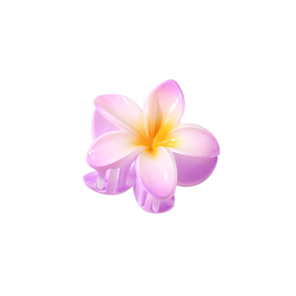 GRADIENT FLOWER HAIR CLAW PLUMERIA BEACH CLIP_CWMM4940