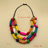 ETHNIC STYLE COLORFUL WOODEN BEADED NECKLACE_CWMM4957