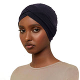 FASHION CRYSTAL LINEN TWO LAYER CROSS HEADSCARF_CWASC2458