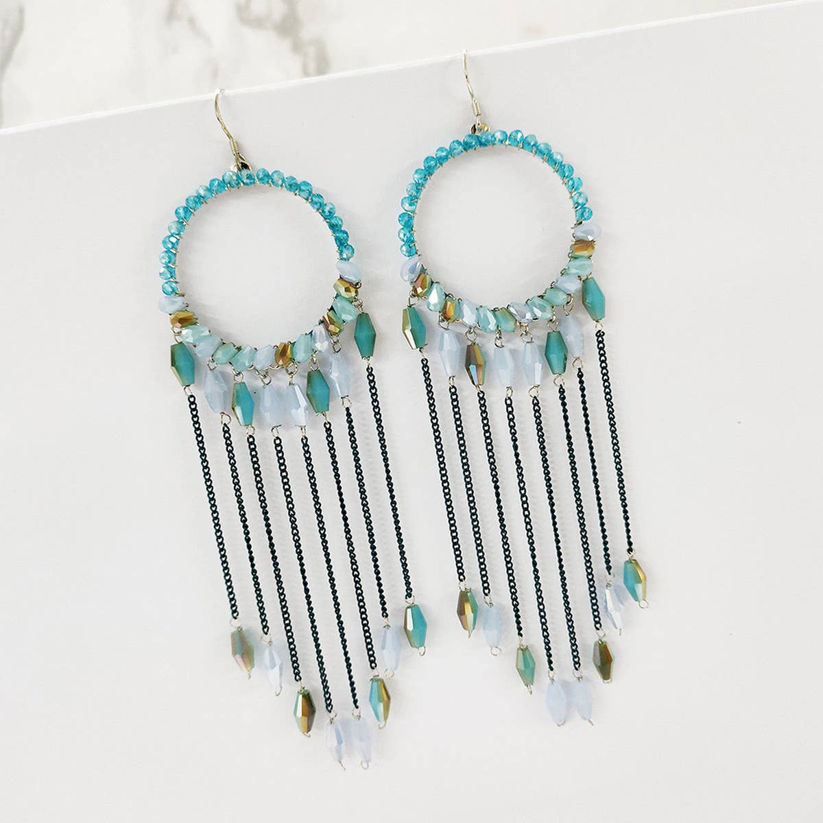 STYLISH TASSEL HANDMADE BEADED EARRINGS_CWAJE0842