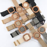 Cwabe0545_Vintage Braided Square Buckle Belt