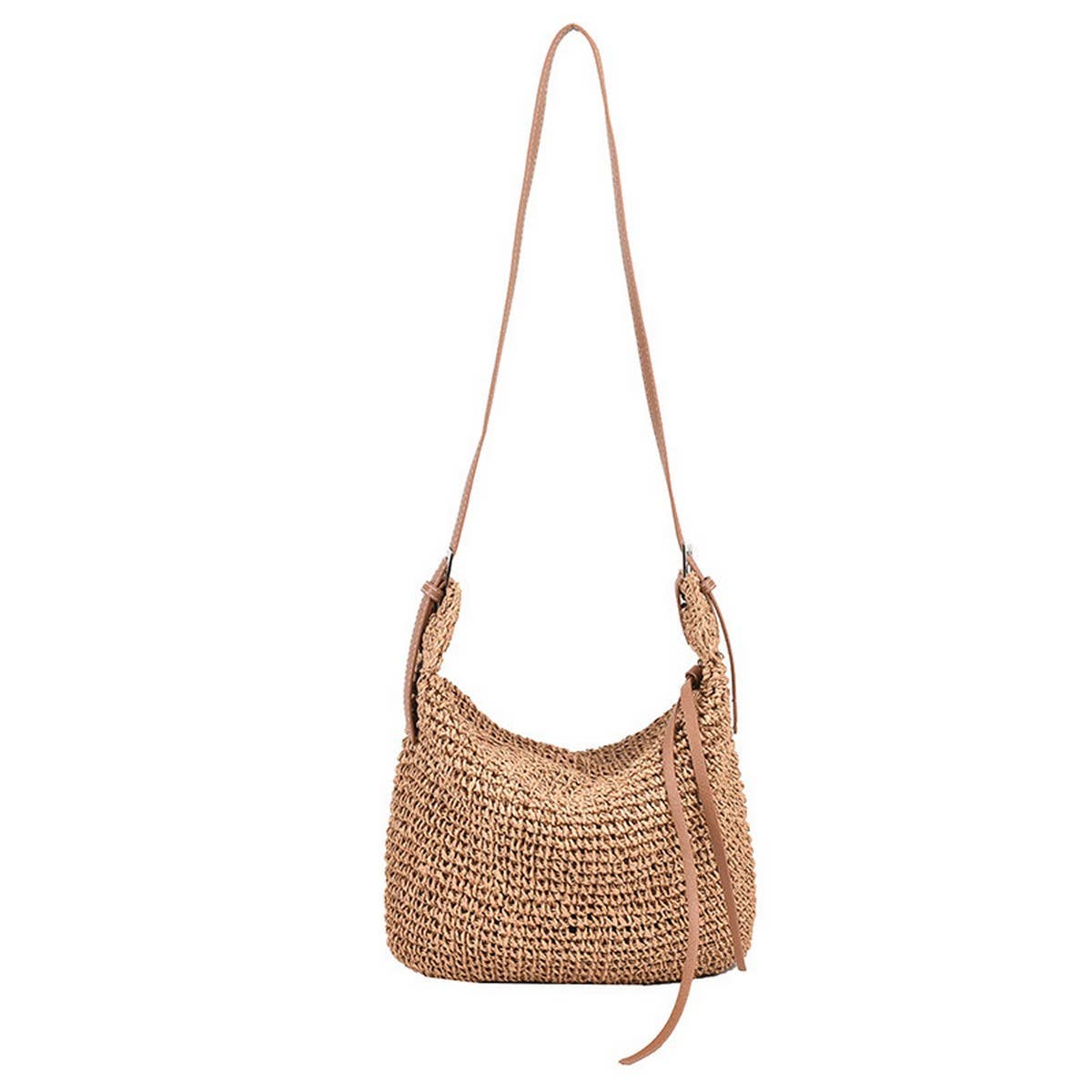 Straw Casual Dumpling Holiday Beach Bag_Cwab2314