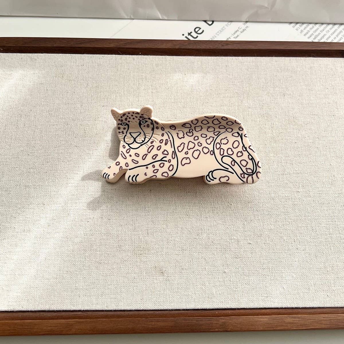 CARTOON LEOPARD HAIR CLAW ACETATE ANIMAL CLIP_CWAHA5760