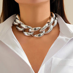 HIP HOP PUNK THICK CHAIN HOLLOW NECKLACE_CWAJE1164