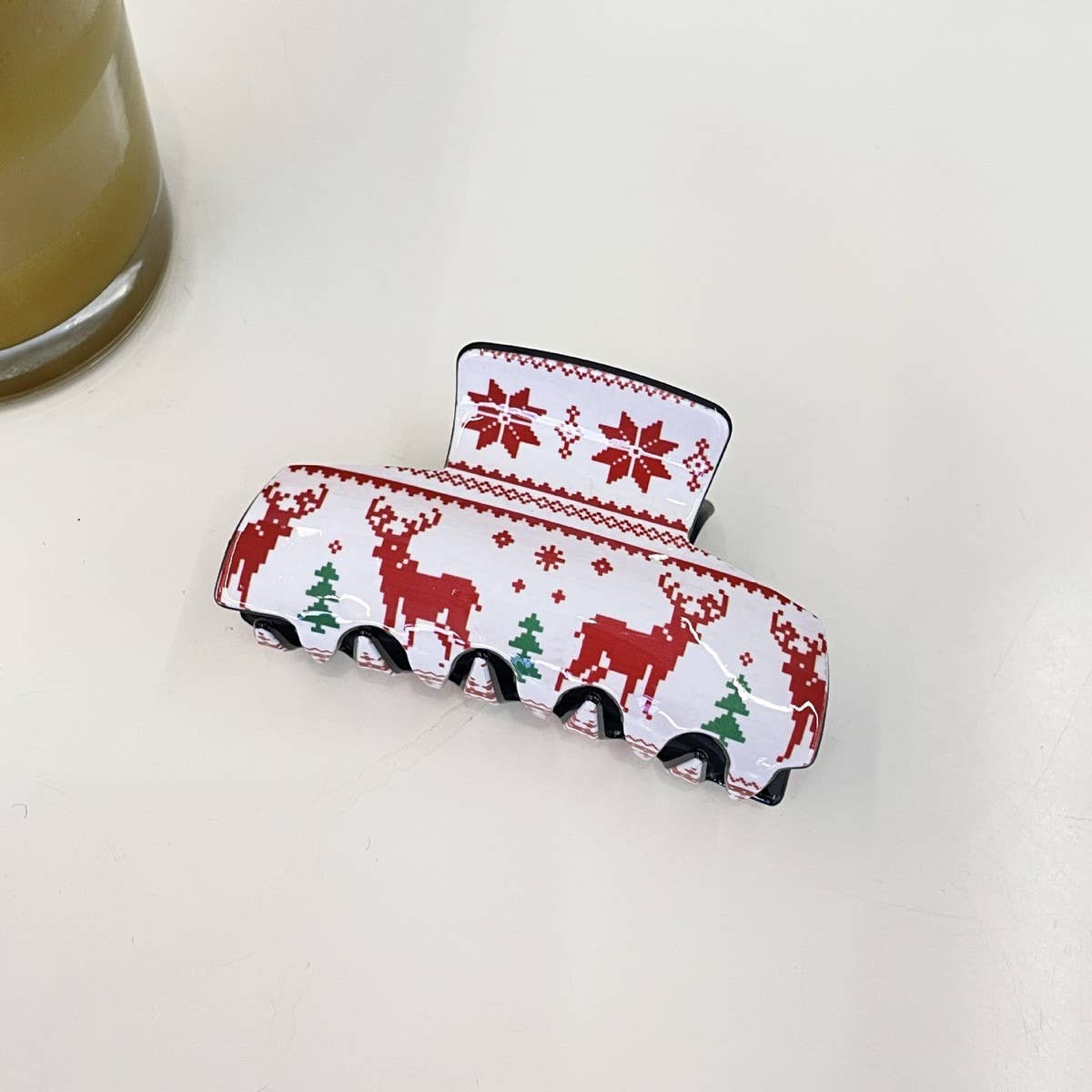 CHRISTMAS REINDEER SNOWFLAKE HAIR CLIP SHARK CLIP_CWAHA2153