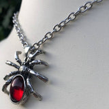 Trendy Retro Halloween Spider Pendant Necklace