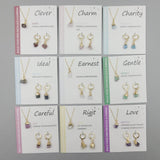 NATURAL STONE NECKLACE AND EARRING SET_CWAJE1055