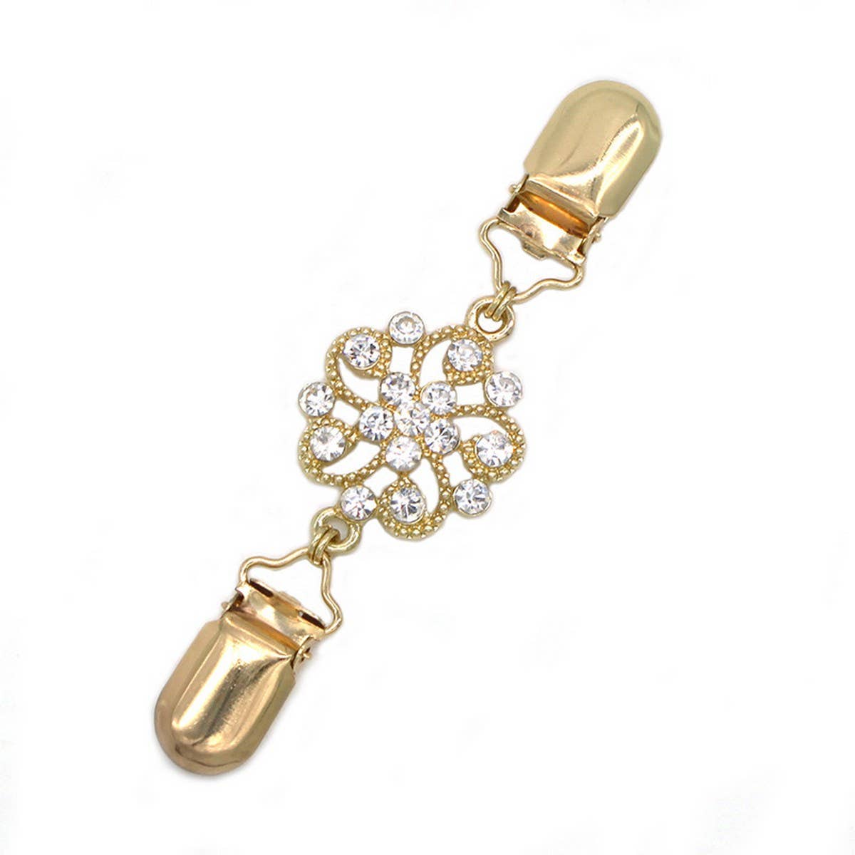 NEW WEDDING PLATINUM DIAMOND SHAWL CLIP_CWMM2200