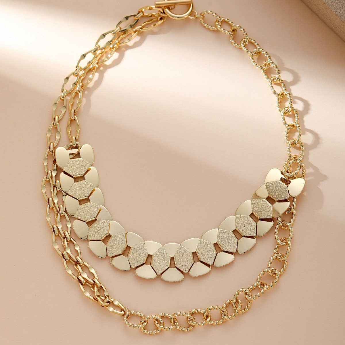 GOLD PLATED STAINLESS STEEL NECKLACE_CWMM3642