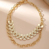 GOLD PLATED STAINLESS STEEL NECKLACE_CWMM3642